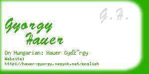 gyorgy hauer business card